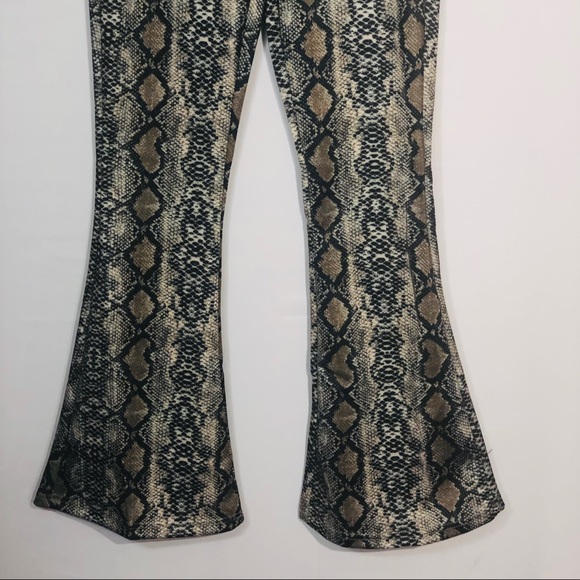 NEW..! Pallazo Pants Boho Snake Bell Button M - Picture 7 of 8